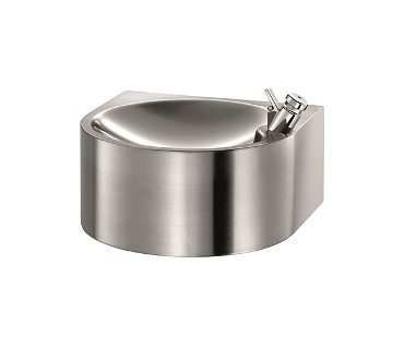 Wall-mounted stainless steel drinking water fountain