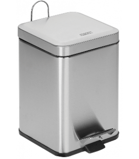 Cubo a pedal cuadrado de 6L acabado satinado