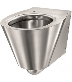 Wall-mounted stainless steel toilet