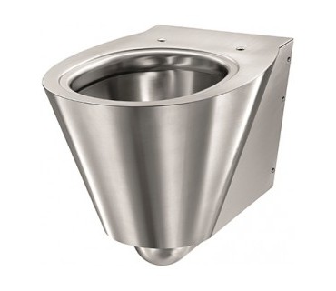Wall-mounted stainless steel toilet