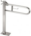 Swing up grab bar on fixed column bright finish