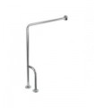 Wall/floor mounted grab bar 3 anchoring points bright finish