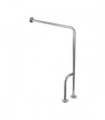 Wall/floor mounted grab bar 3 anchoring points bright finish