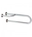 Wall/floor mounted grab bar 3 anchoring points bright finish