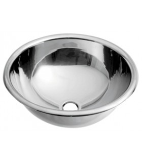 Recessed S.S. washbasin Ø305mm w/o overflow
