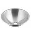 Recessed S.S. washbasin Ø355mm w/o overflow