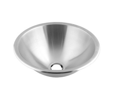 Recessed S.S. washbasin Ø405mm w/o overflow