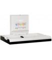 Horizontal baby changing station made of polypropylene and stainless steel matte black finish