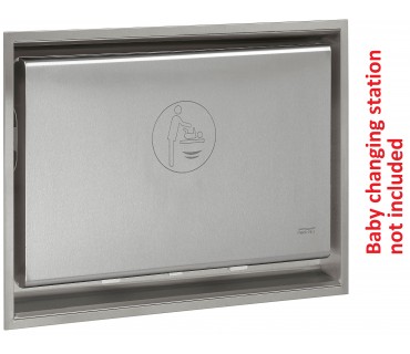 Kit to recess the BabyMedi horizontal baby changing station satin finish