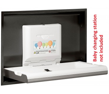 Kit to recess the BabyMedi horizontal baby changing station black finish