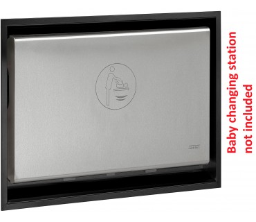 Kit to recess the BabyMedi horizontal baby changing station black finish