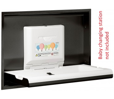 Kit to recess the BabyMedi horizontal baby changing station black finish