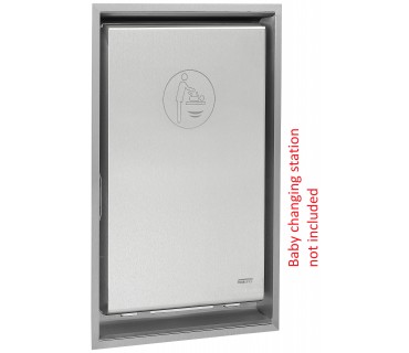 Kit to recess the BabyMedi vertical baby changing station satin finish