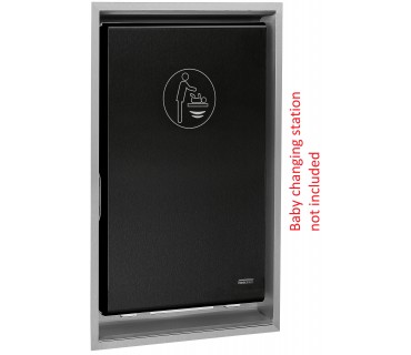 Kit to recess the BabyMedi vertical baby changing station satin finish