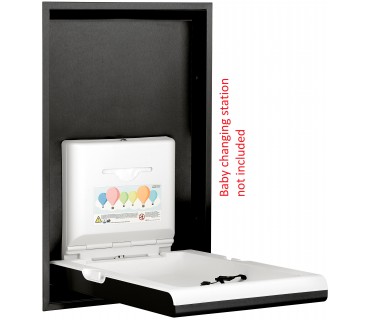 Kit to recess the BabyMedi vertical baby changing station black finish