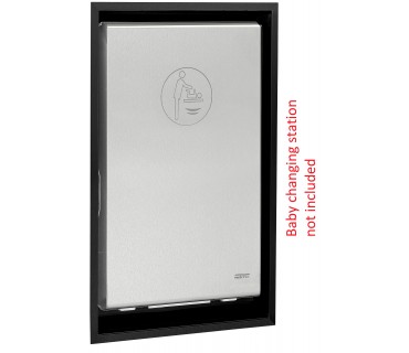 Kit to recess the BabyMedi vertical baby changing station black finish