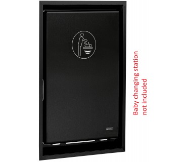 Kit to recess the BabyMedi vertical baby changing station black finish
