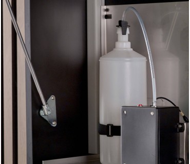 2 Module cabinet: soap + paper towel