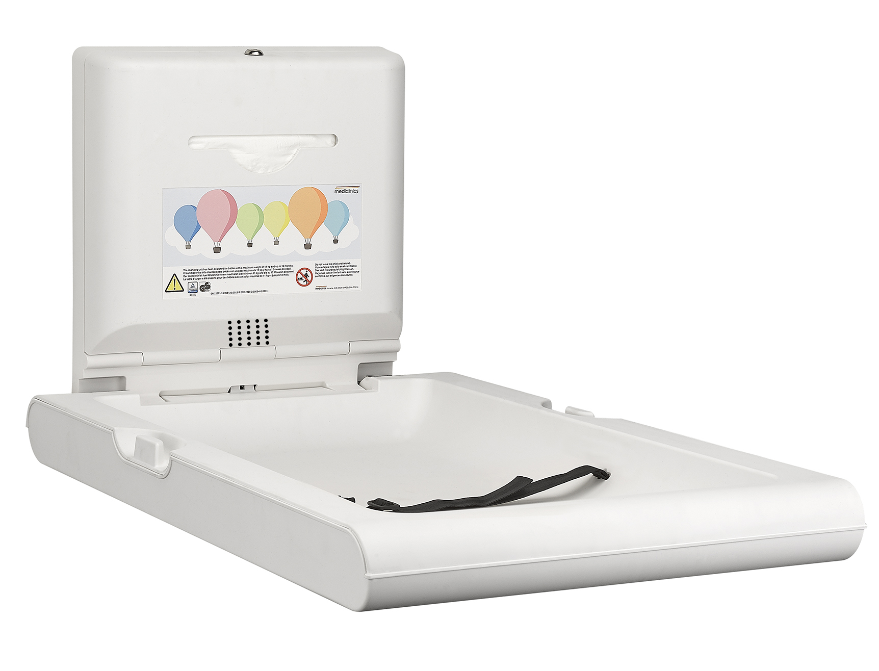 Vertical baby changing station with ionizer Mediclinics