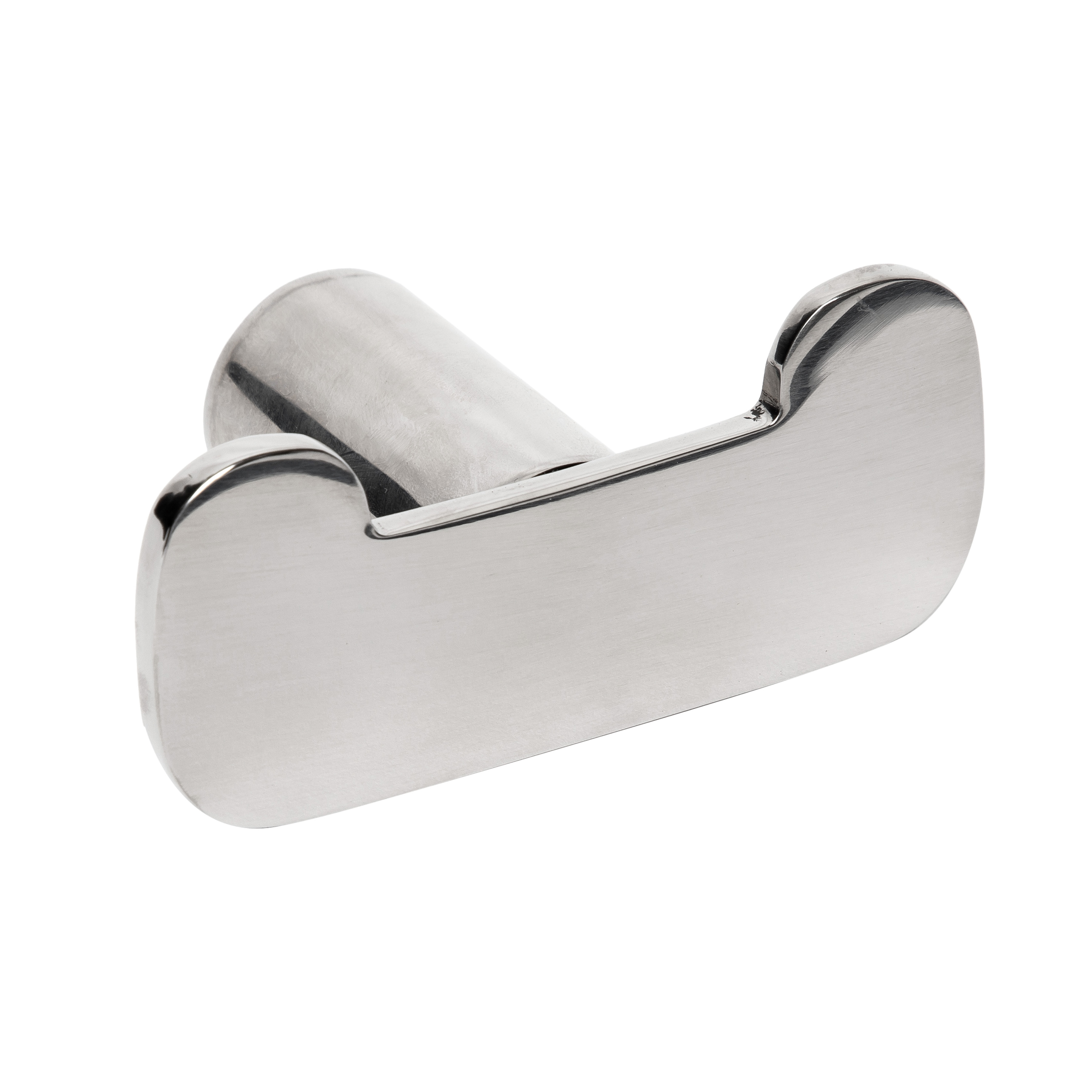 Double bathroom robe hook made of stainless steel, bright finish