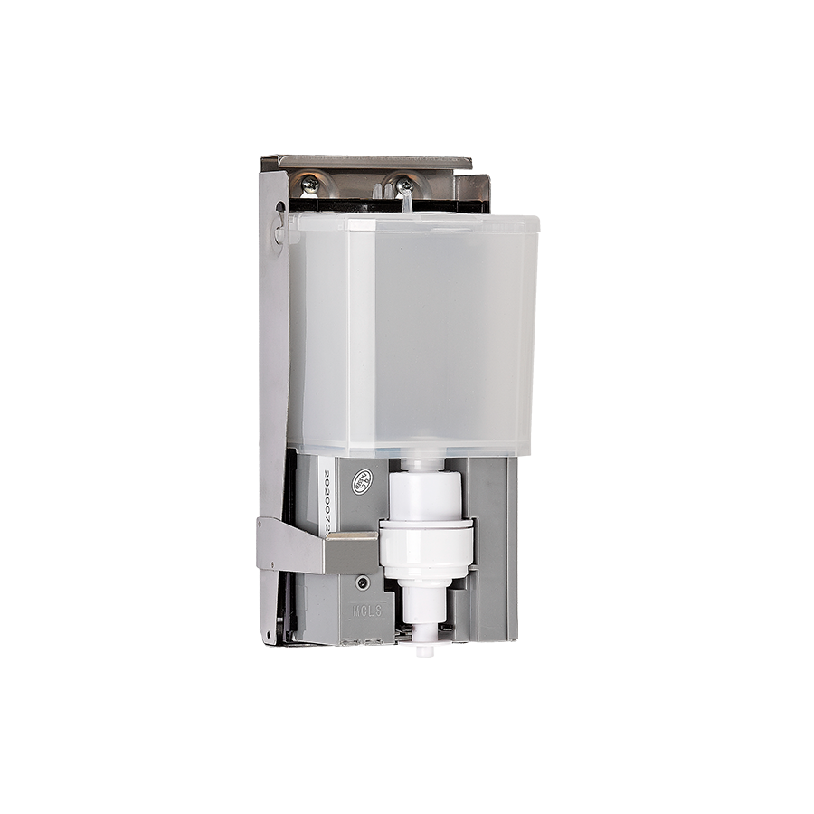 Dispenser automatico di sapone liquido posizionabile dietro lo specchio