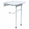 Asiento de ducha PEHD blanco abatible y pie regulable