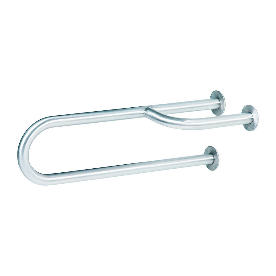 Wall-mounted grab bar with 3 mounting points