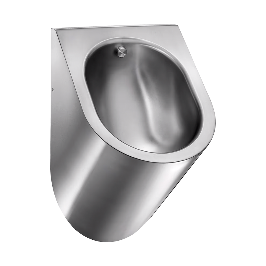 Urinario de acero inoxidable con entrada de agua horizontal