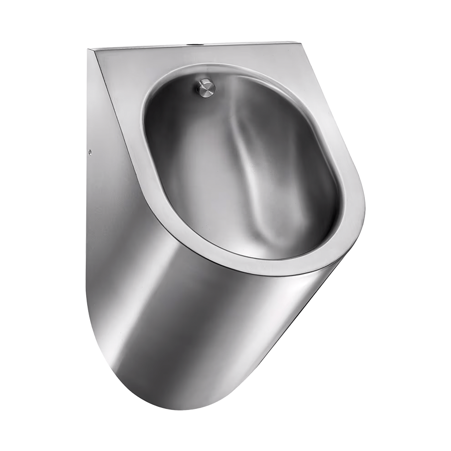Urinario de acero inoxidable con entrada de agua vertical
